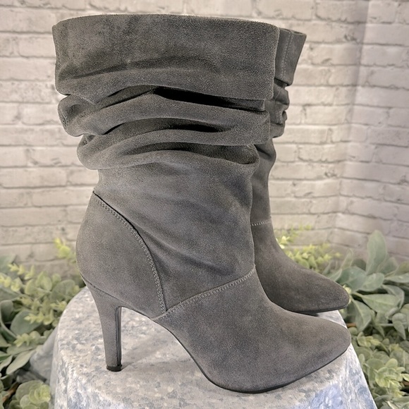 Kelly & Katie “Alesa” Gray Suede Pointed Toe Slouch Dress Boots WMS 9.5M🩶VGUC - Picture 3 of 14